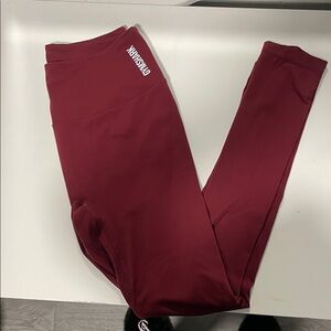 Gymshark Women's Burgundy Leggings
